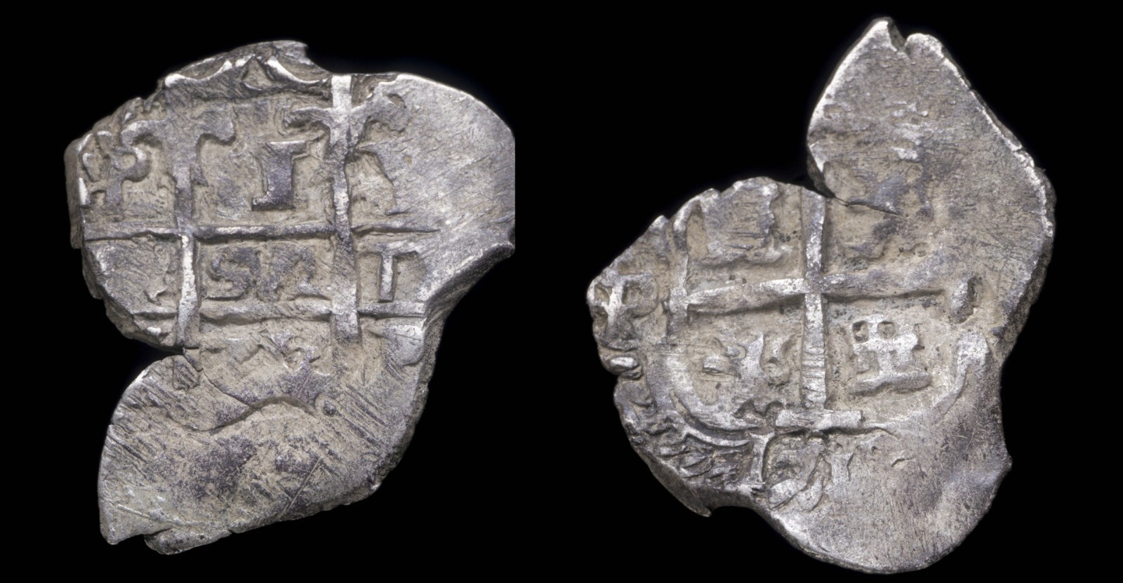 1 Silver Real Macuquino (Spanish Cob) Charles II, Potosi Mint - 23 mm / 2,42 gr.