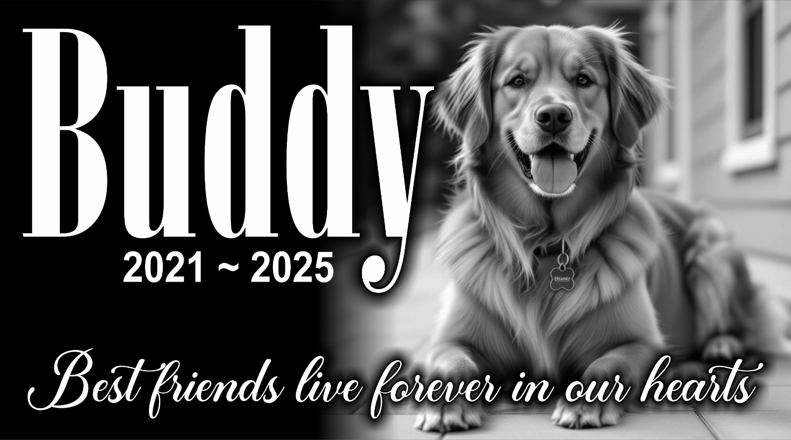 Pet Stone Memorial Grave Marker pet grave stone  Headstone Person Dog 10"x18"