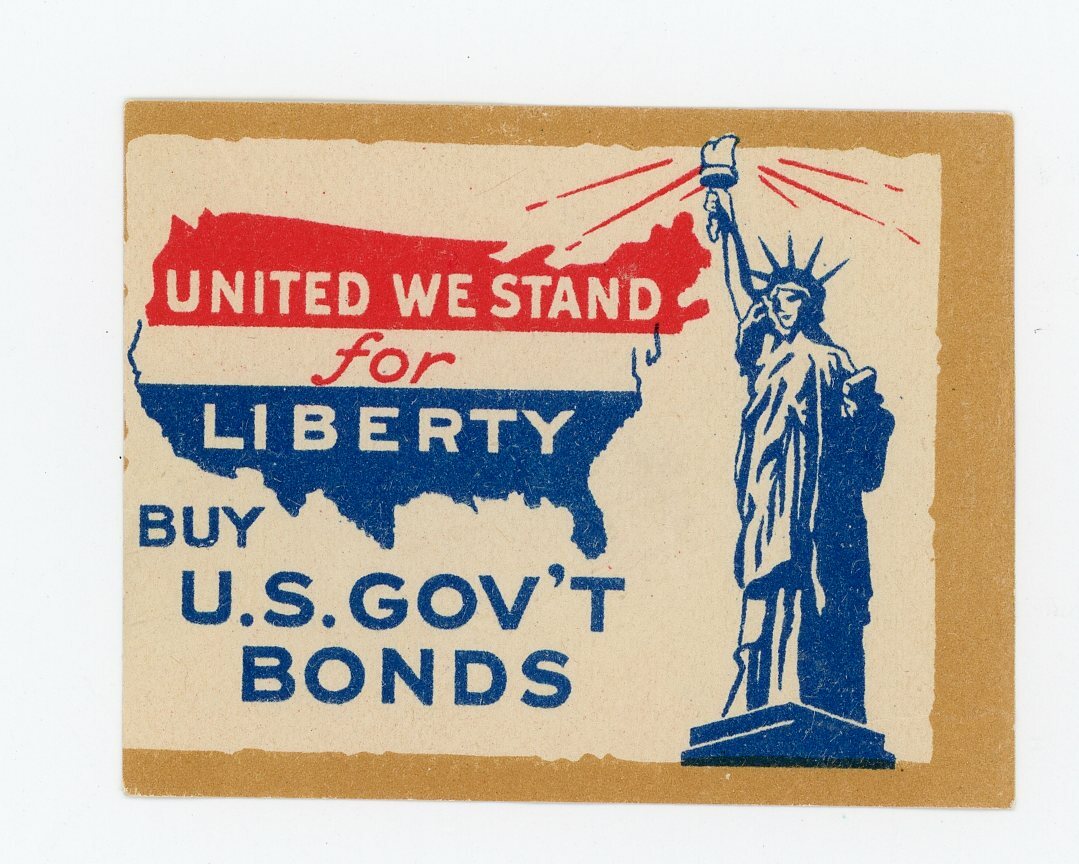 Buy U S Gov't Bonds United We Stand For Liberty Cinderella Poster Stamp 