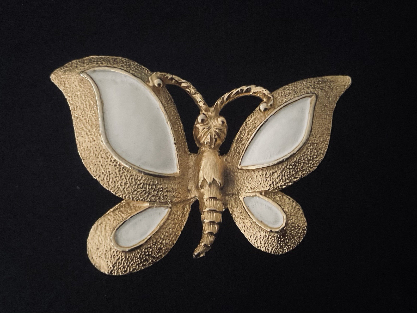 FLORENZA  vintage enamel butterfly brooch pin