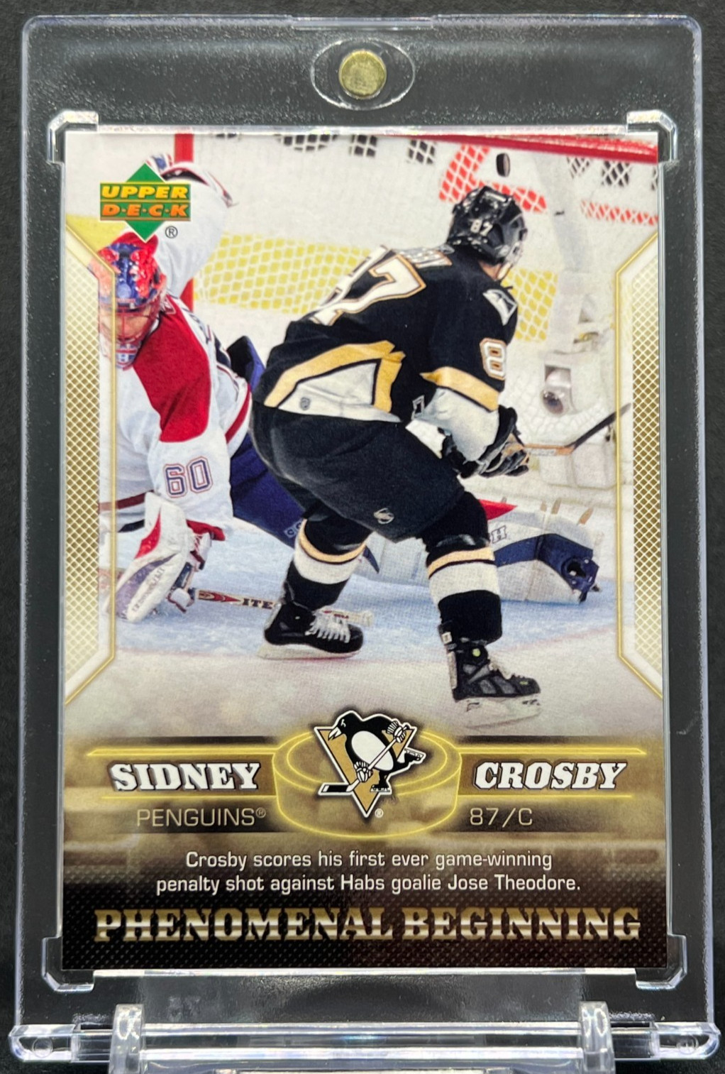 Sidney Crosby Mint 2005-06 Upper Deck Gold Parallel Rookie Card Penguins RC