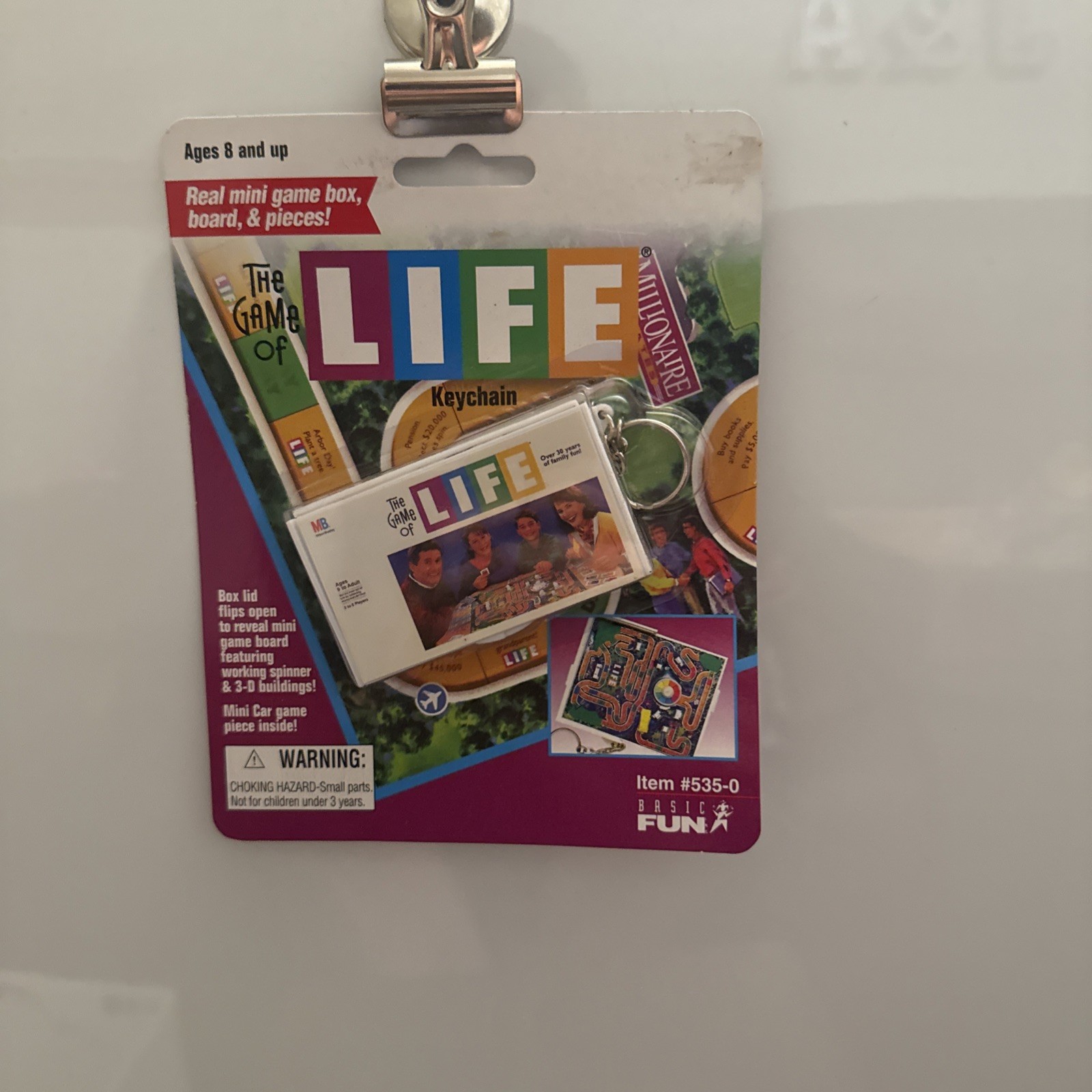 Game of Life Miniature Novelty Keychain 1998 Milton Bradley Hasbro (box8)