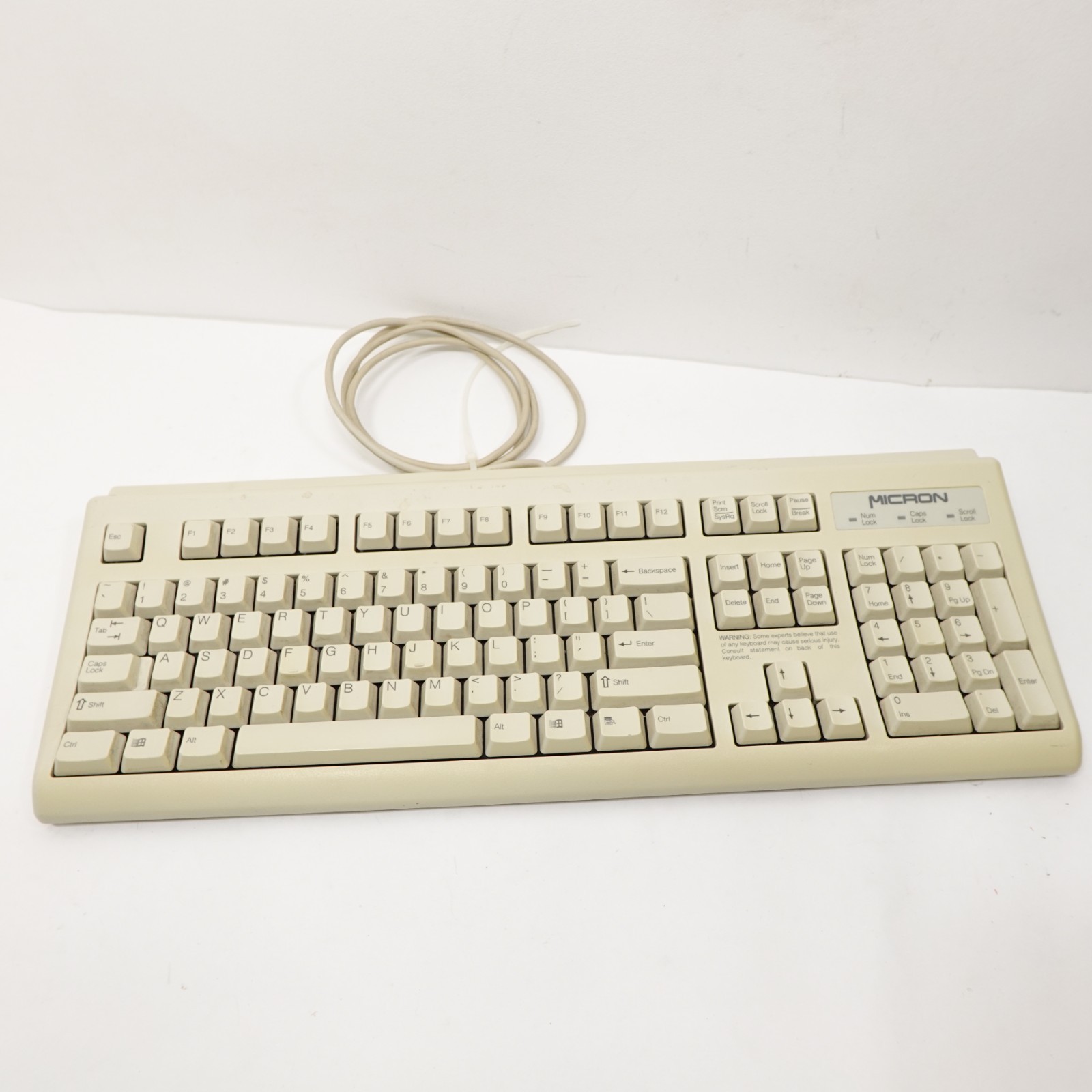 Vintage Micron AQ6-8Z15 PS/2 Computer Keyboard  MODEL RT5158TW