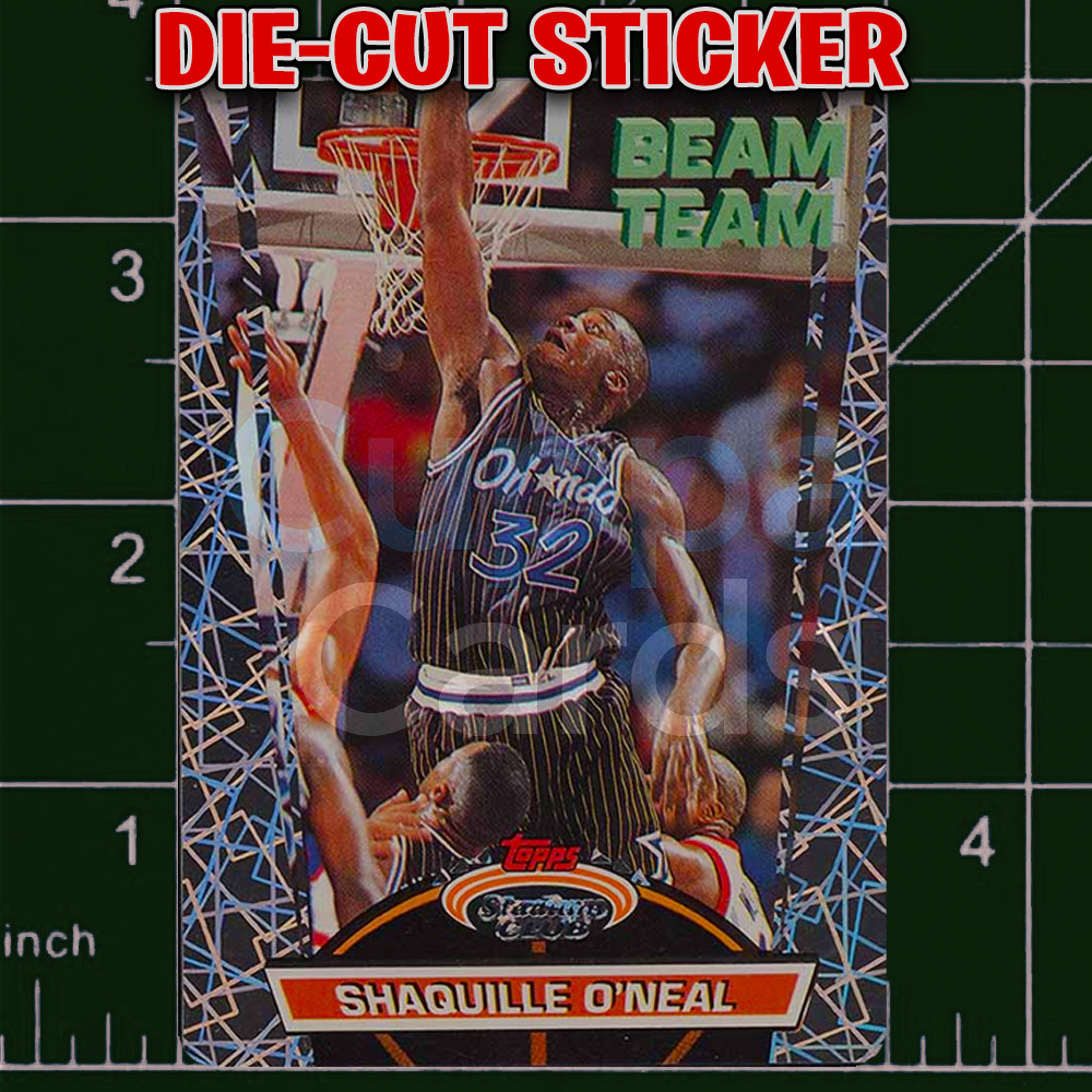 Shaquille Shaq O'Neal, 1992 Stadium Club Rookie RC #21 | Die-Cut Replica Sticker