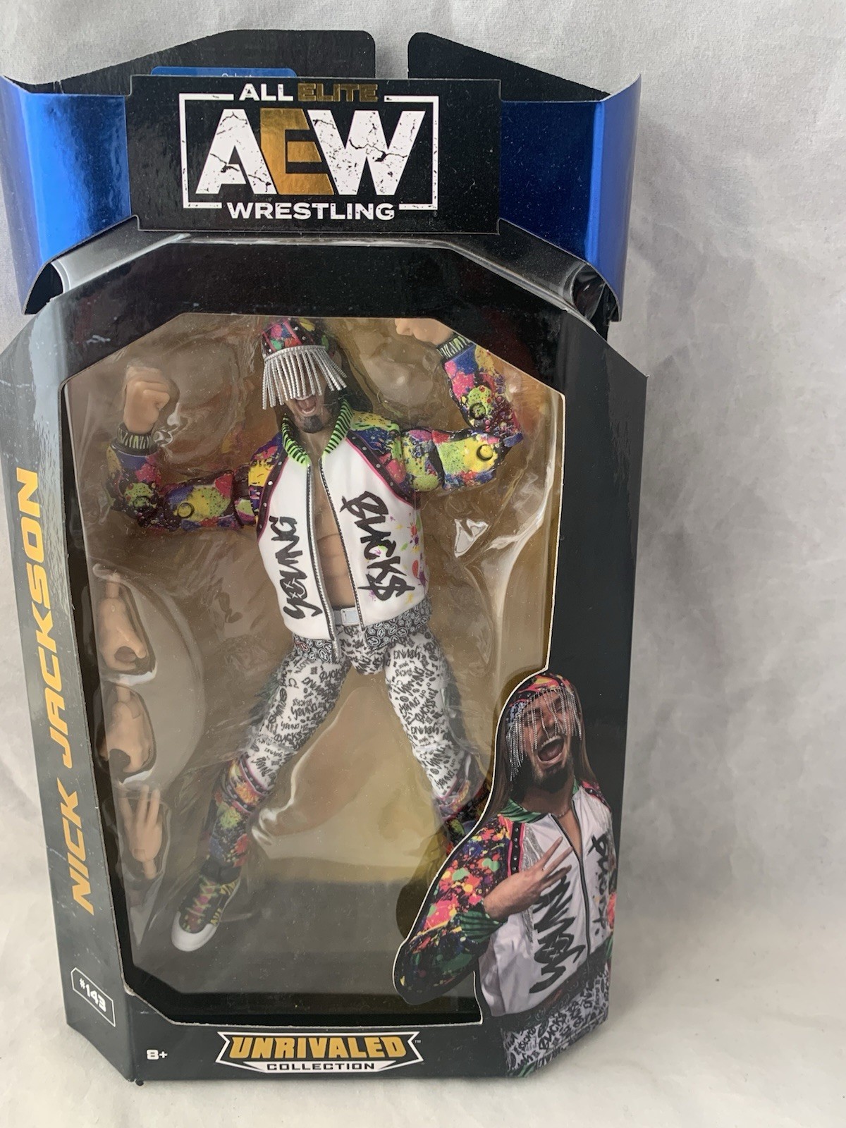 AEW Unrivaled Nick Jackson Action Figure Young Bucks NIP                    S7-5