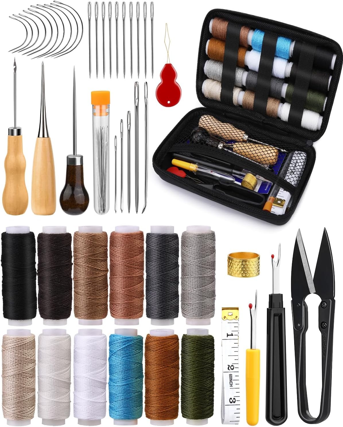 BAGERLA Heavy Duty Sewing Kit, Needle and Thread Kit with Upholstery Thread Need