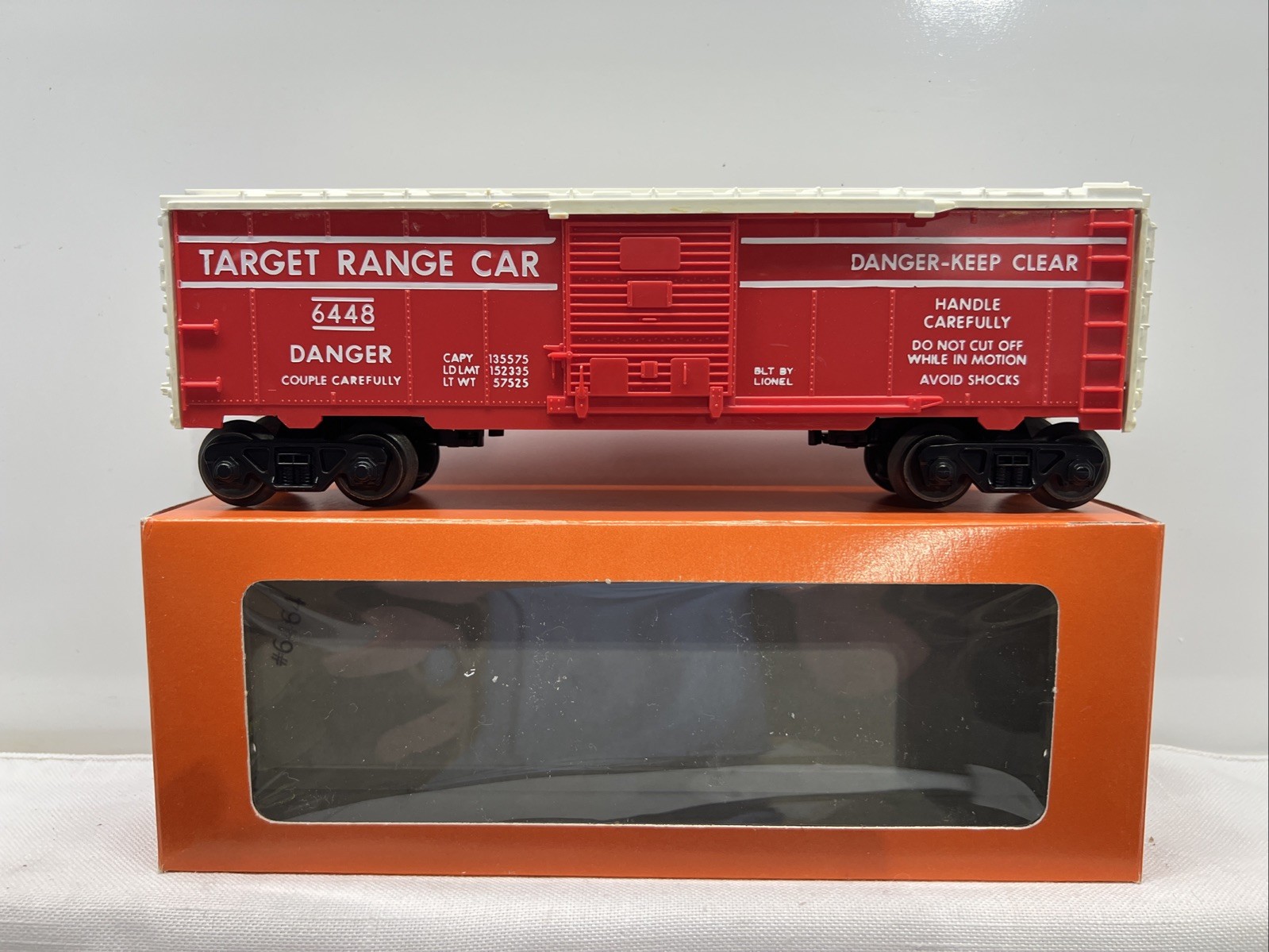 Lionel Postwar Exploding Target Range Car Red 6448 LN