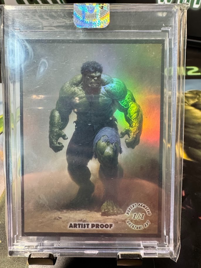 Hulk Sketch Original Art 1/1 Artist Proof Holo card w/Signature #0022