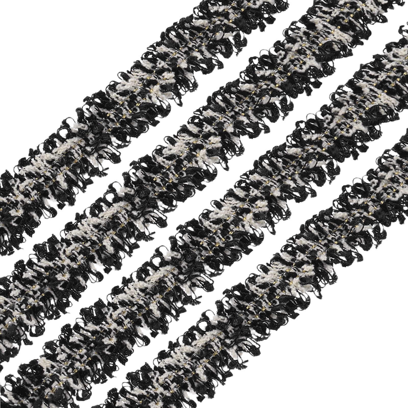 Braided Lace Trim, 10 Yards 0.6 Inch Wide Sewing Edging Trim, Black