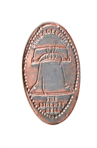 Elongated Penny "The Liberty Bell" The Franklin Institute Philadelphia PA Zinc