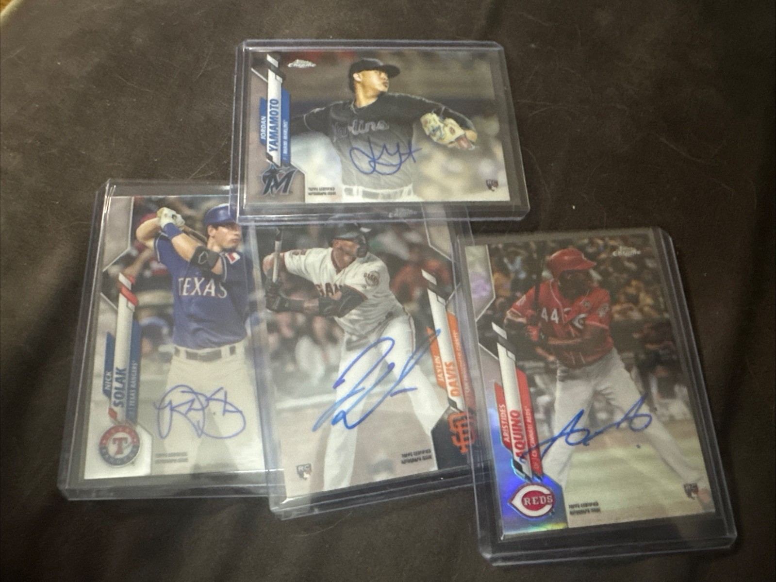 2020 Topps Chrome Rookie Auto Lot (4) 1 Refractor