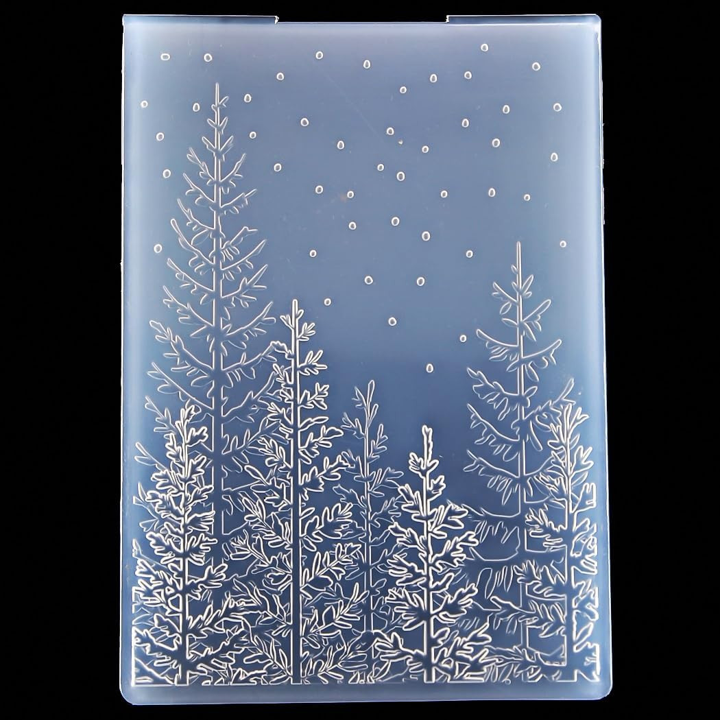 3D Tree Woodland Background Plastic Embossing Folders for Card Making Scrapbooki