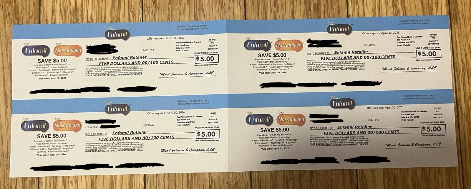 Enfamil Nutramigen Formula Coupons Checks $20 Exp 4/30/26