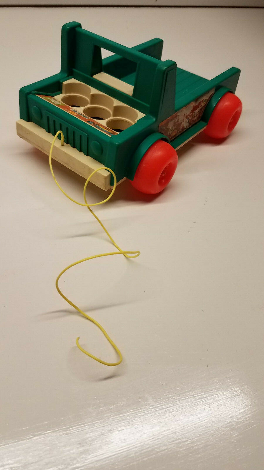 Vintage Fisher Price little people green pickup trucks for camper set 994 