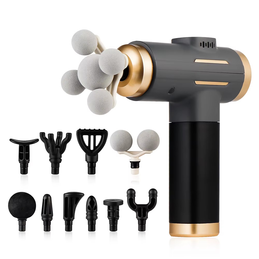 11-IN-1 Electric Massage Gun 99 Level Powerful Fascia Gun High-Frequency Vibrati