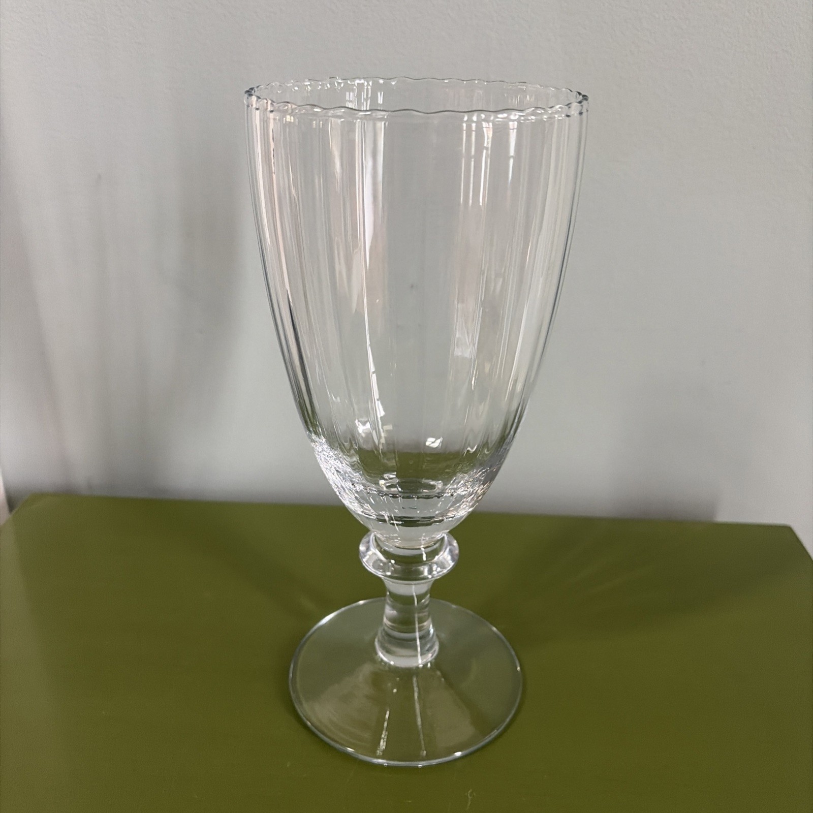 Vintage LENOX Butler's Pantry Optic Bowl Iced Tea Goblet Glass