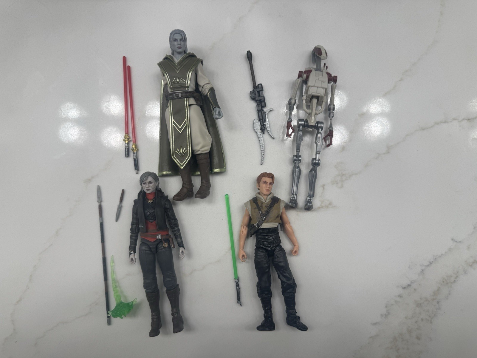 Star Wars Black Series Jedi Survivor Lot Merrin Cal Kestis Dagan Battle Droid