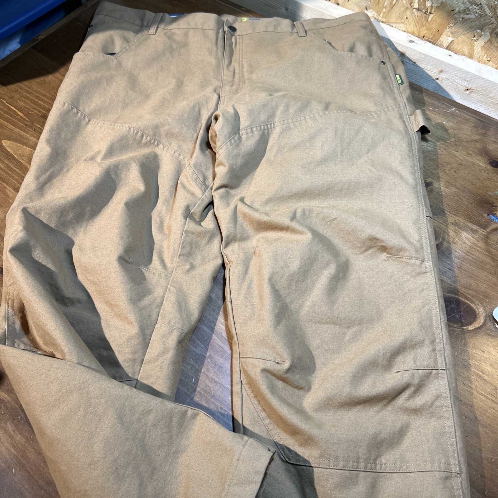 NWT Brazos Work Force Men’s Duck Brown Canvas Insulated Carpenter Pants Sz 44x32