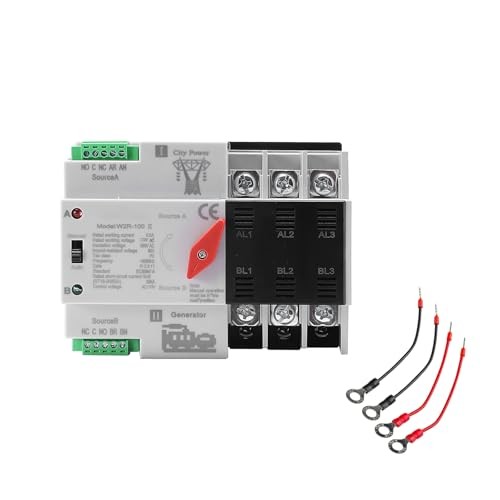 63Amp AC220V Automatic/Manual Transfer Switch 3P 50/60Hz, ATS 3P 63A AC220V