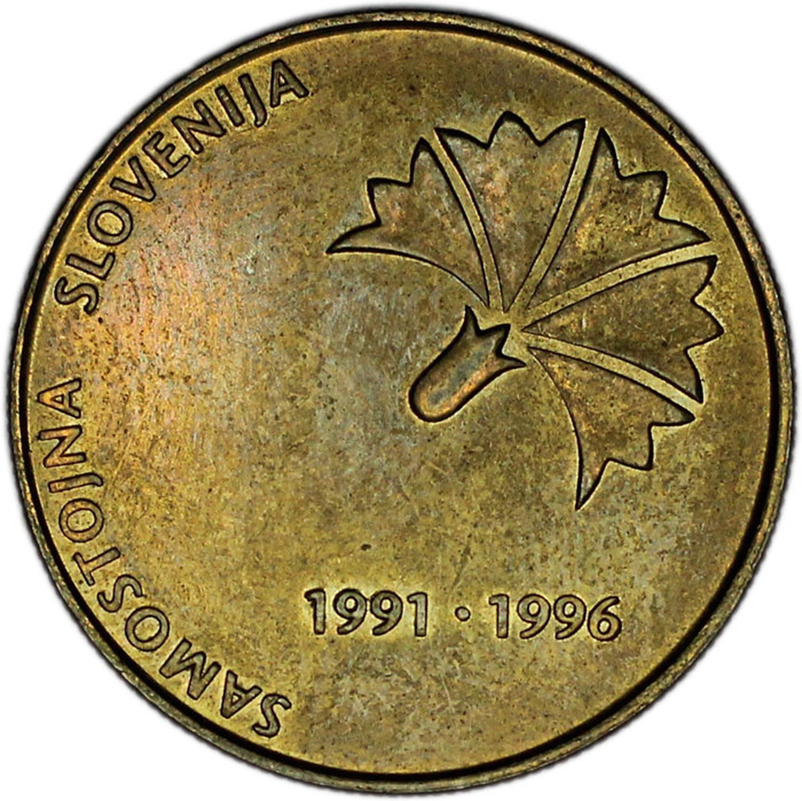 SLOVENIA coin 5 Tolarjev 1996 commemorative UNC Uncirculated