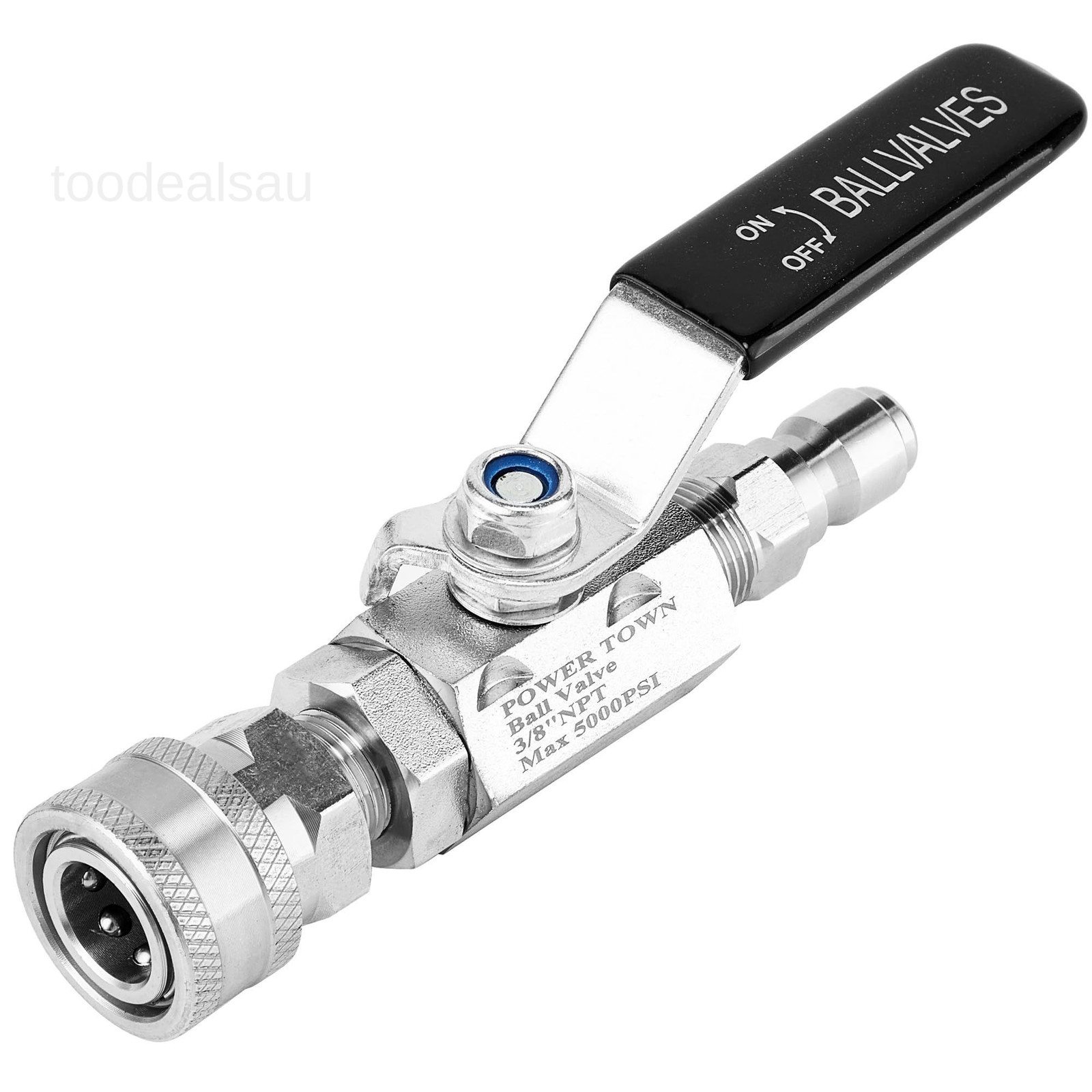 Ball Valve Pressure Washer, 3/8 Inch Quick 2 inches, Silvery