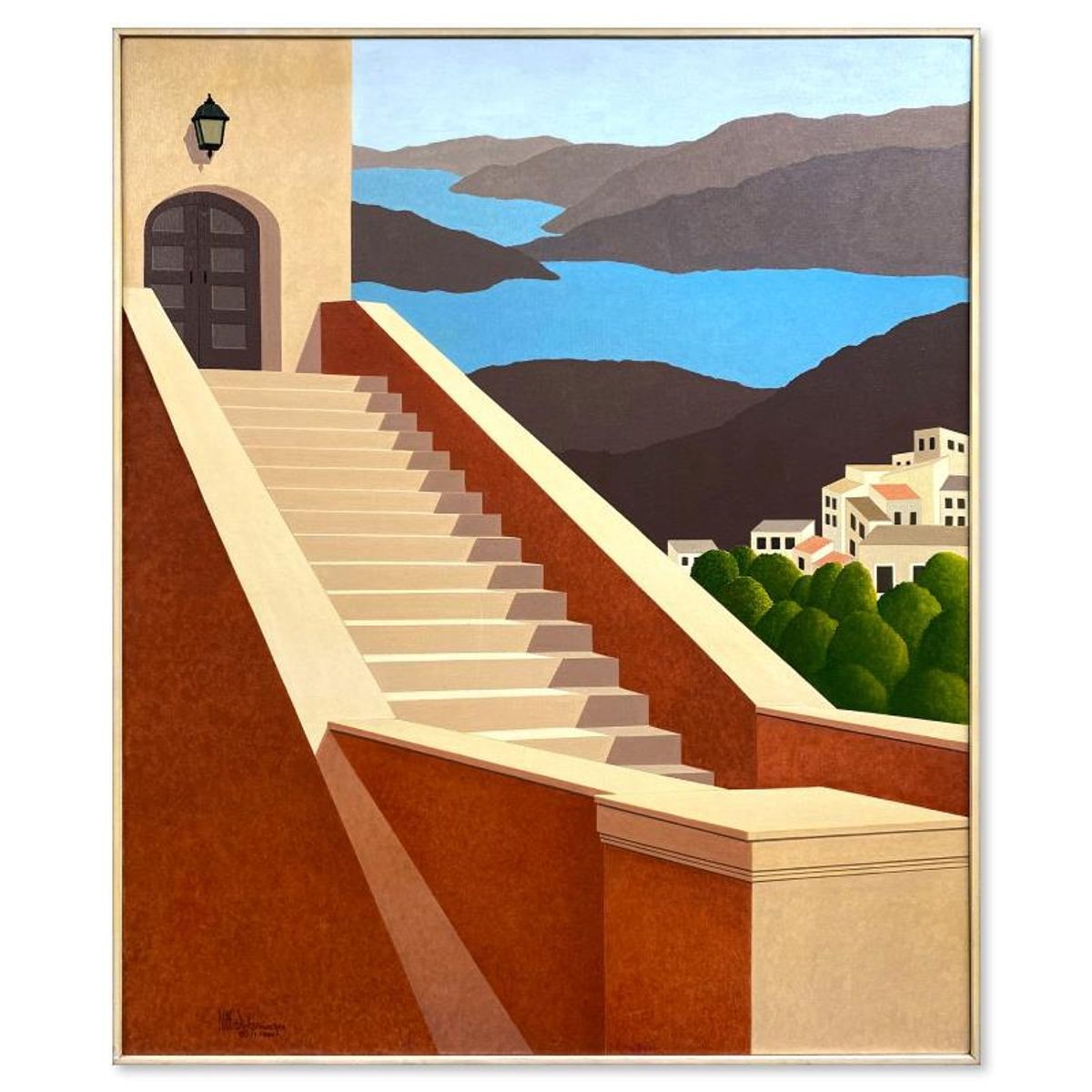 William Schlesinger (1915-2011), Framed Original Oil Painting on Canvas (36" x 3