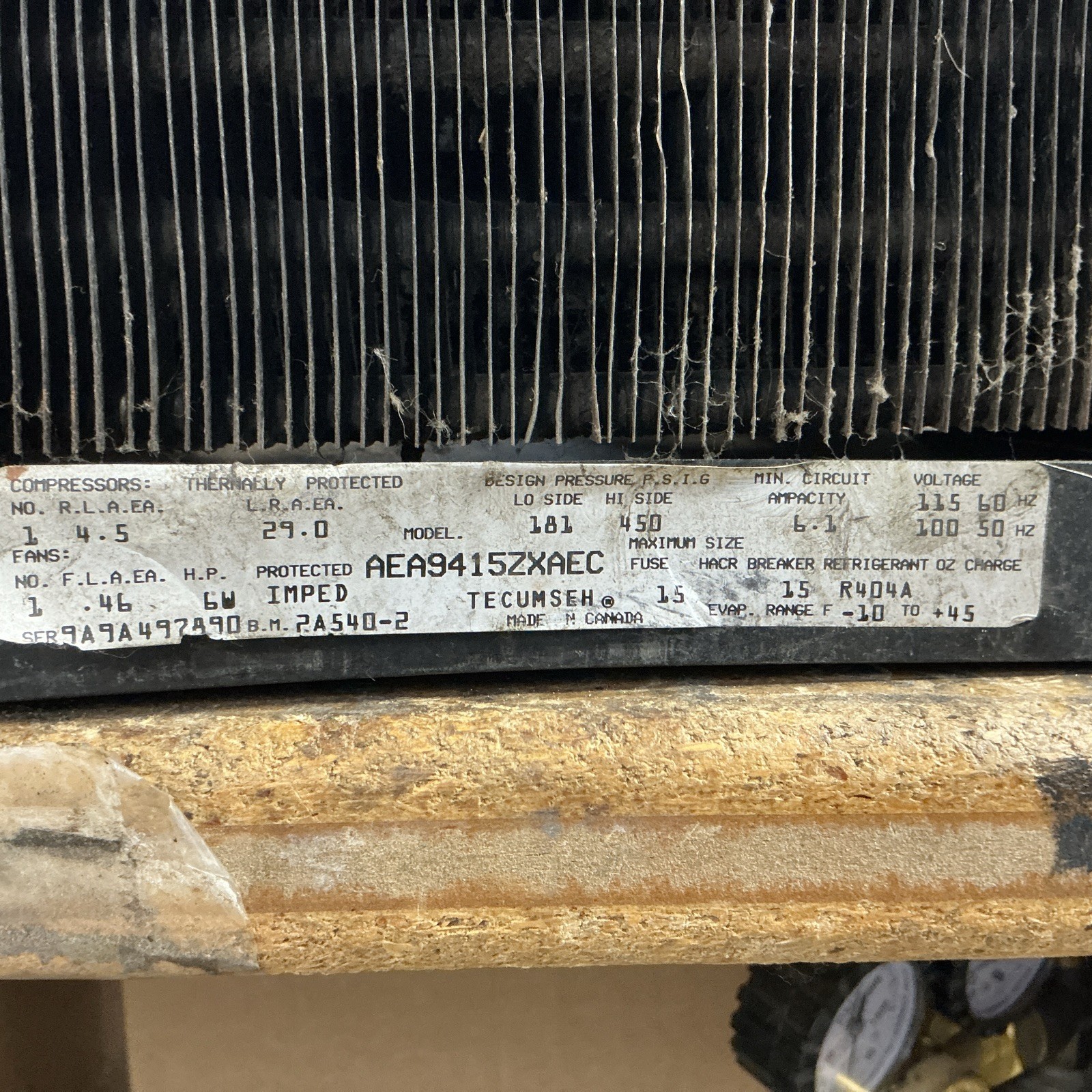 Delfield Condensing Unit 