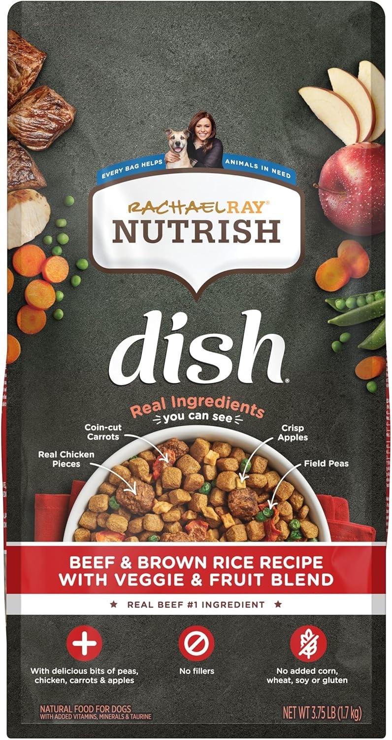 Rachael Ray Nutrish Dish Premium Natural Dry Dog Food, Beef & Brown Rice Recipe 