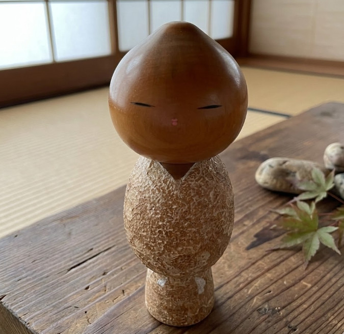 Kokeshi Doll Masao Watanabe Signed Japanese Wooden Folk Art Vintage 20cm 8in