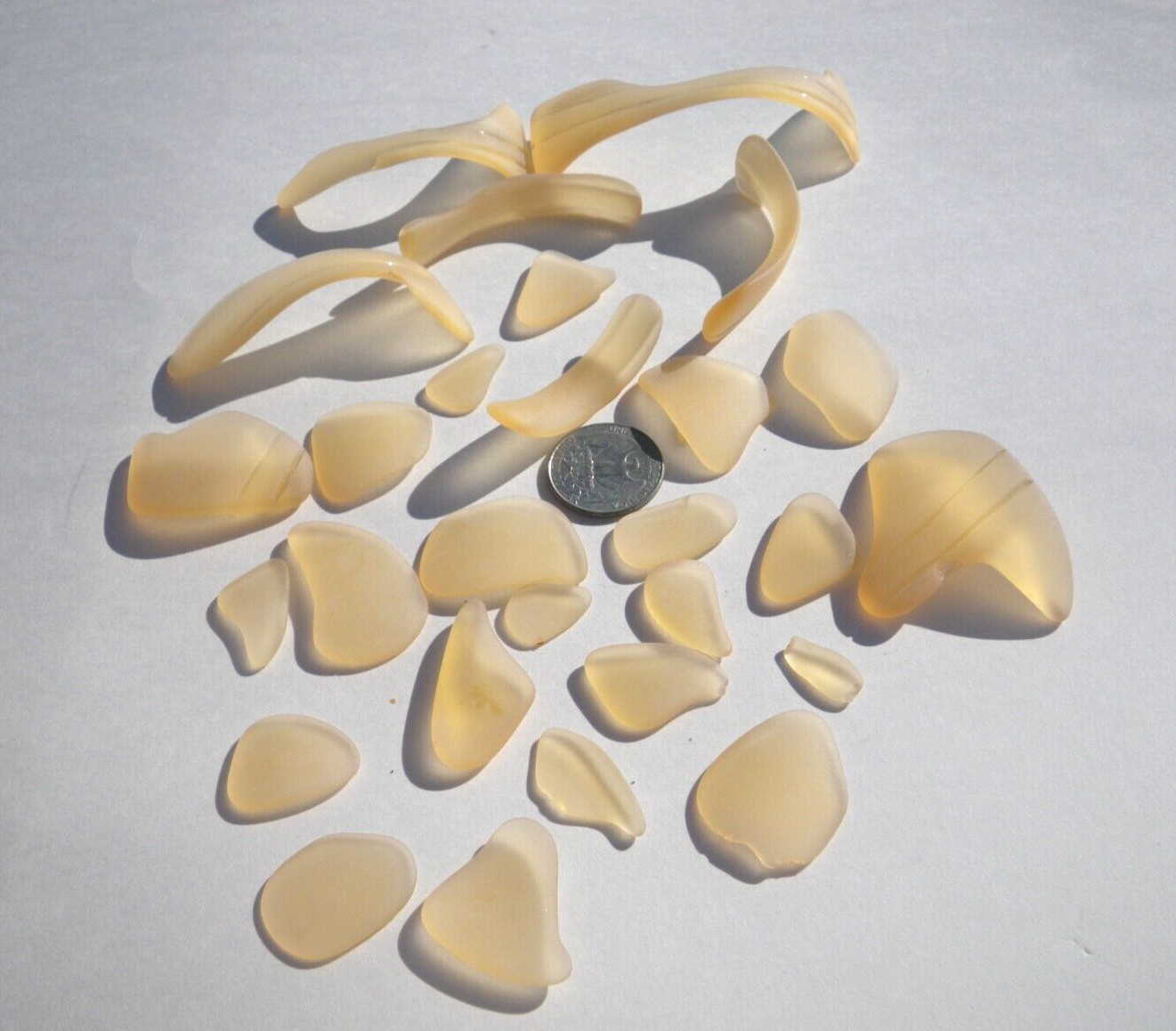 Sea Glass, Collection of Amber Great for Artist