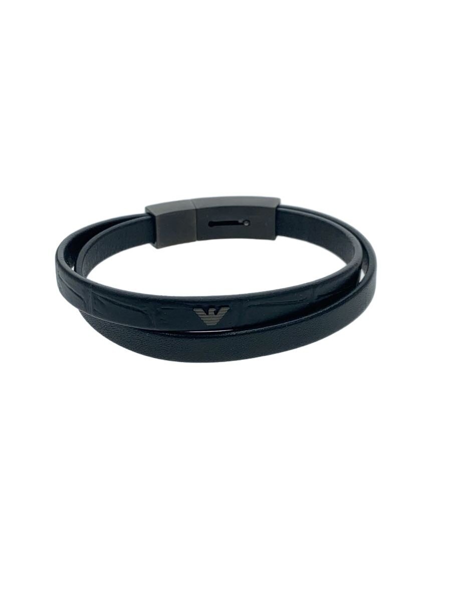 Emporio Armani Bangle Leather Blk Men S Egs2783060 M1t45
