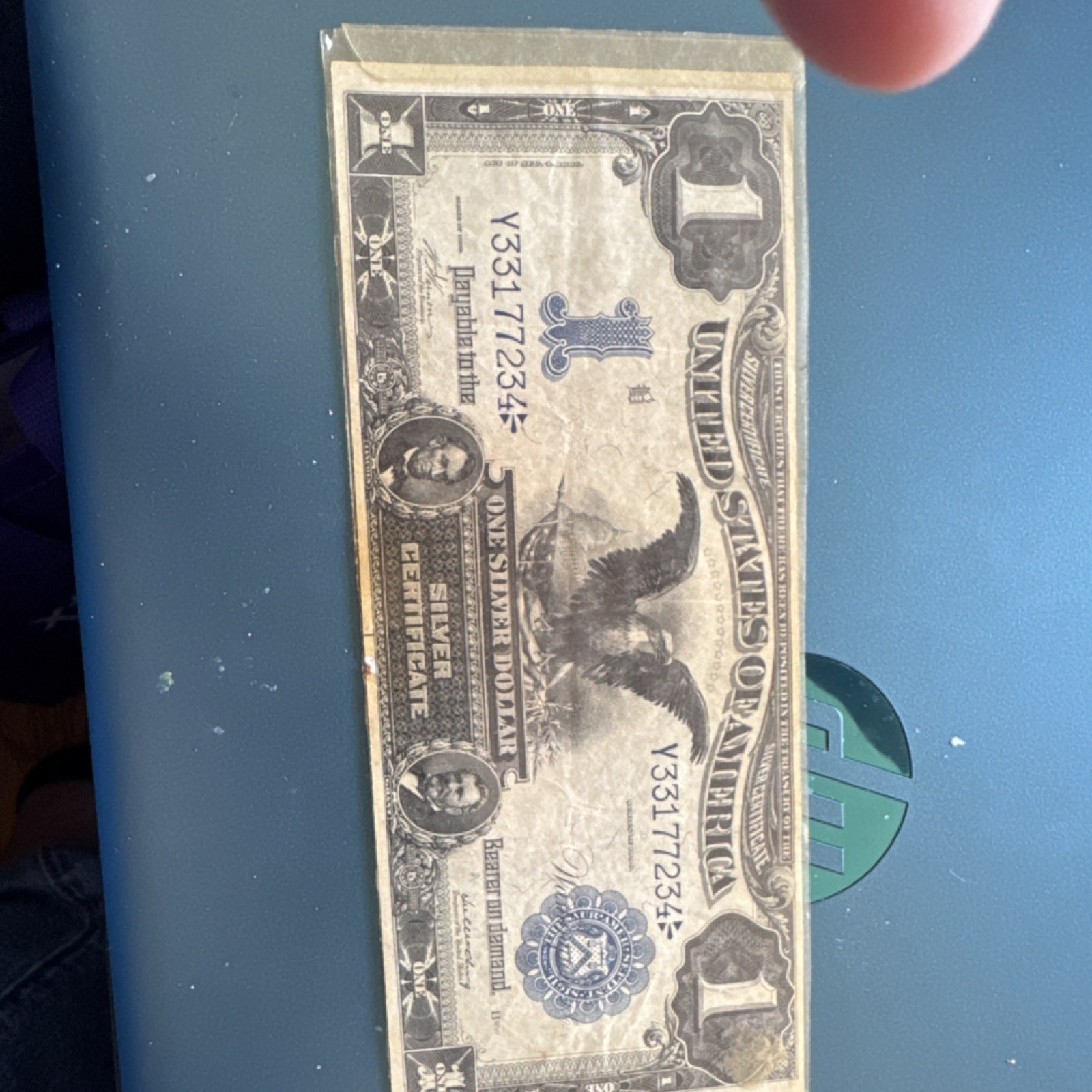 1899 $1 US Silver Certificate Large Size Eagle Design Banknote V33177234