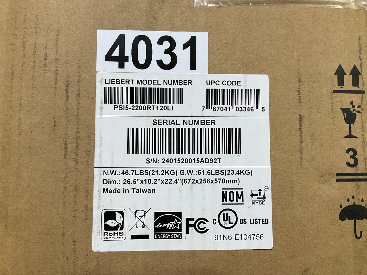 Vertiv Liebert PSI5 2200VA 120v PSI5-2200RT120LI ✅❤️️✅❤️️✅ NEW OPEN BOX!!!!!