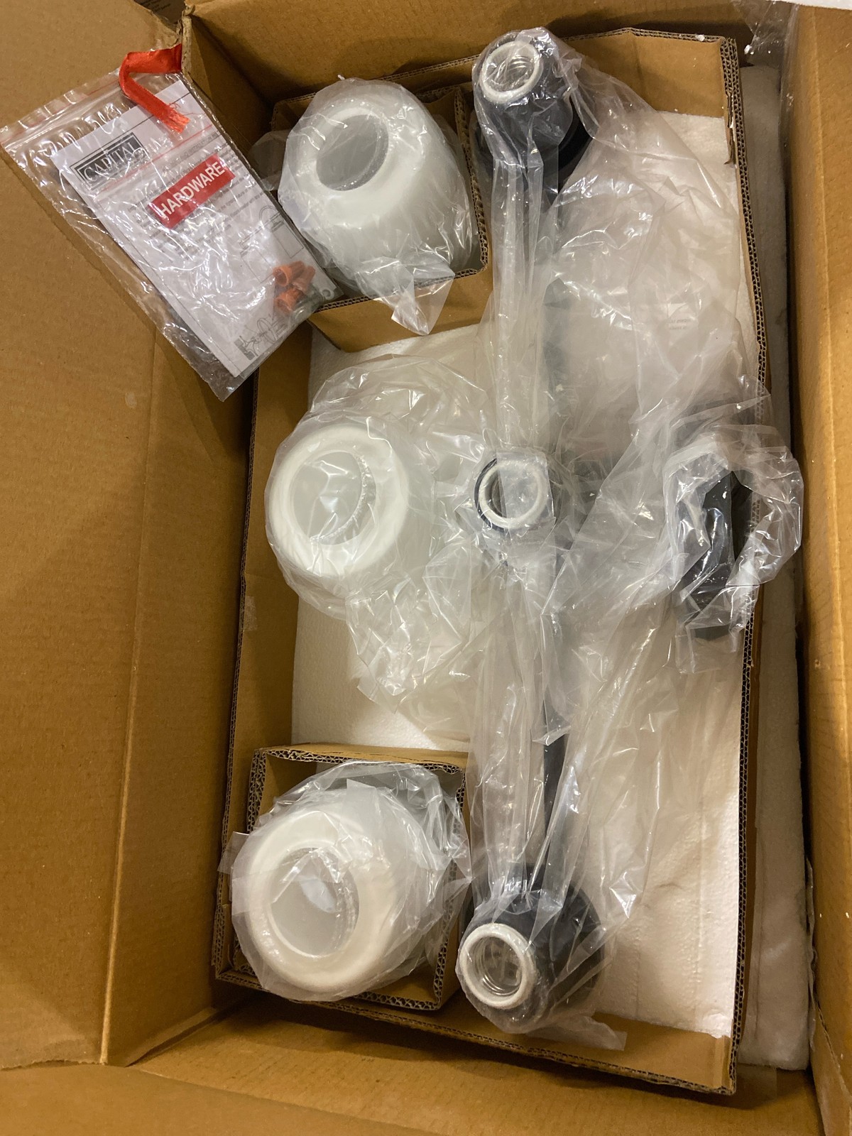 150831WK-546: 24" Matte Black & Wood Vanity Light, 3-Light, Soft White Glass