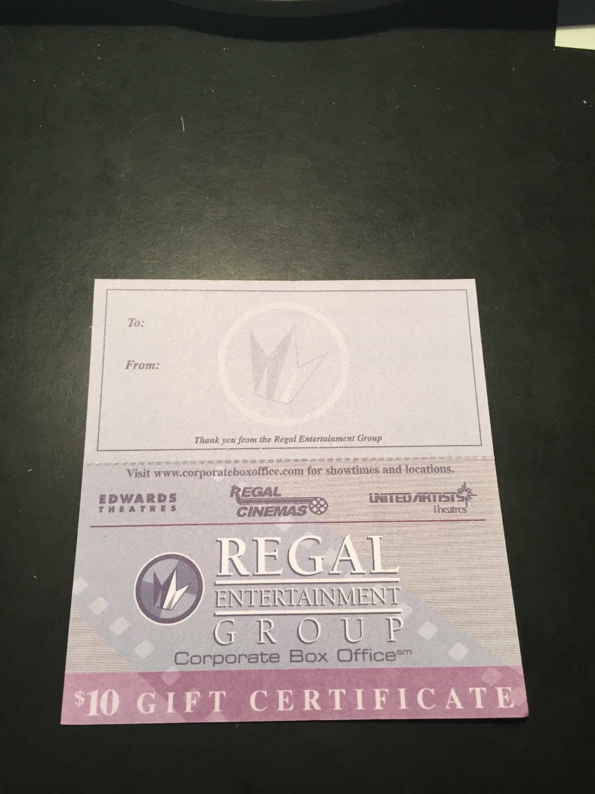 5 Regal Movie $10 Paper Gift Cards Good 4 Admission Tickets Passes Concession.