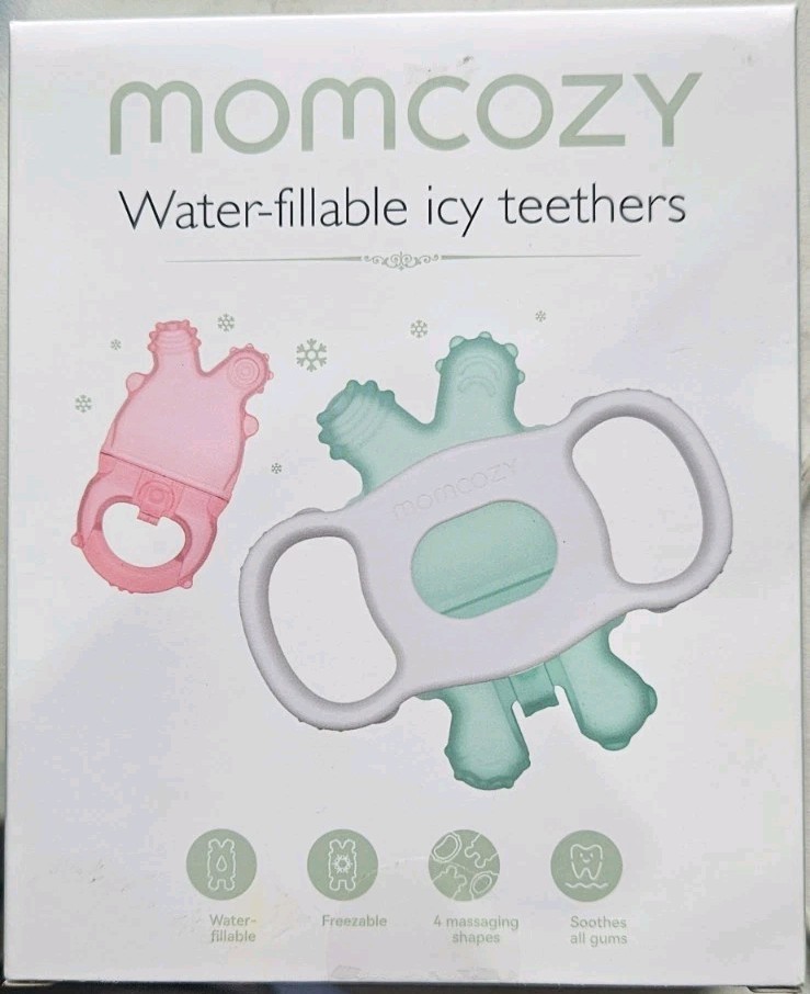 Momcozy Water Baby Teether, Silicone Cold Teether Toys for 0-12 Months, 2...