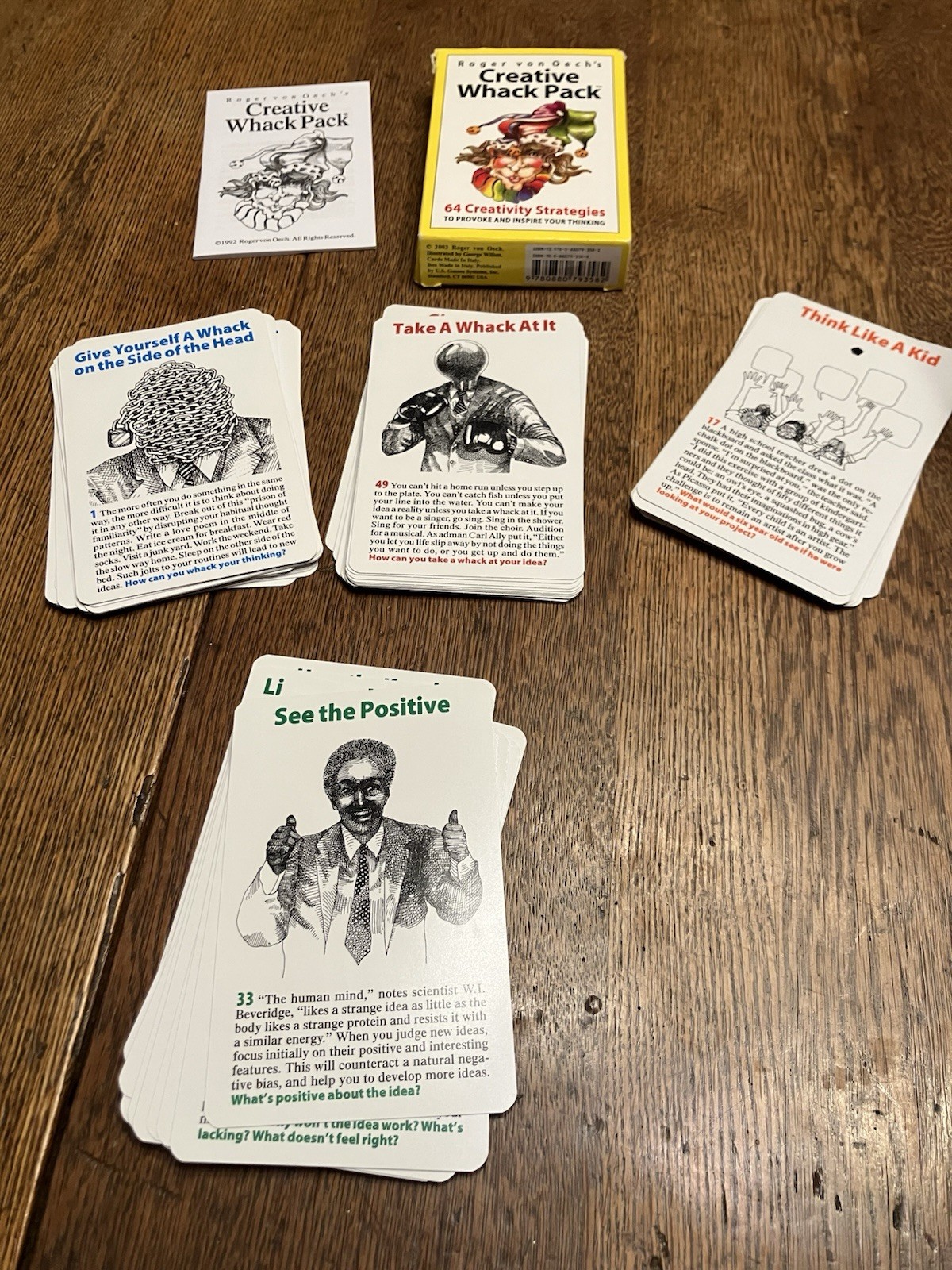 Roger von Oech's Creative Whack Pack 64 Cards, 64 Creative Strategies Thinking