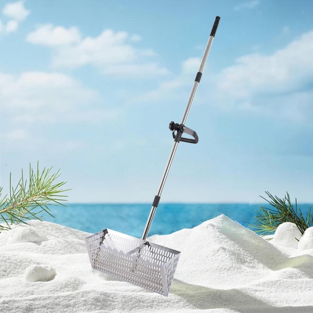 Sand Rake, Wide Basket, Long-handled Sifter, Heavy-duty Sifting, Easy Cleaning,