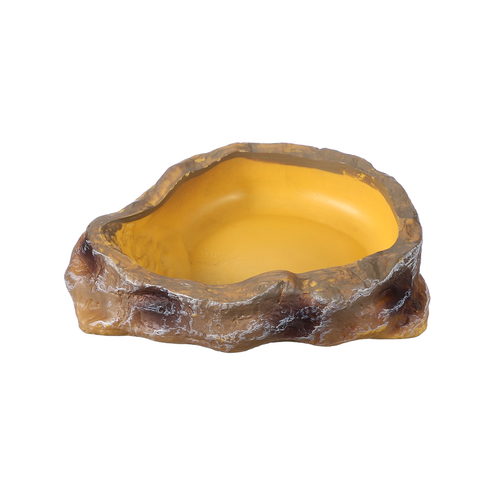 Reptile Food Bowl Reptile Feeding Dish Corner Bowl S 5" Yellow