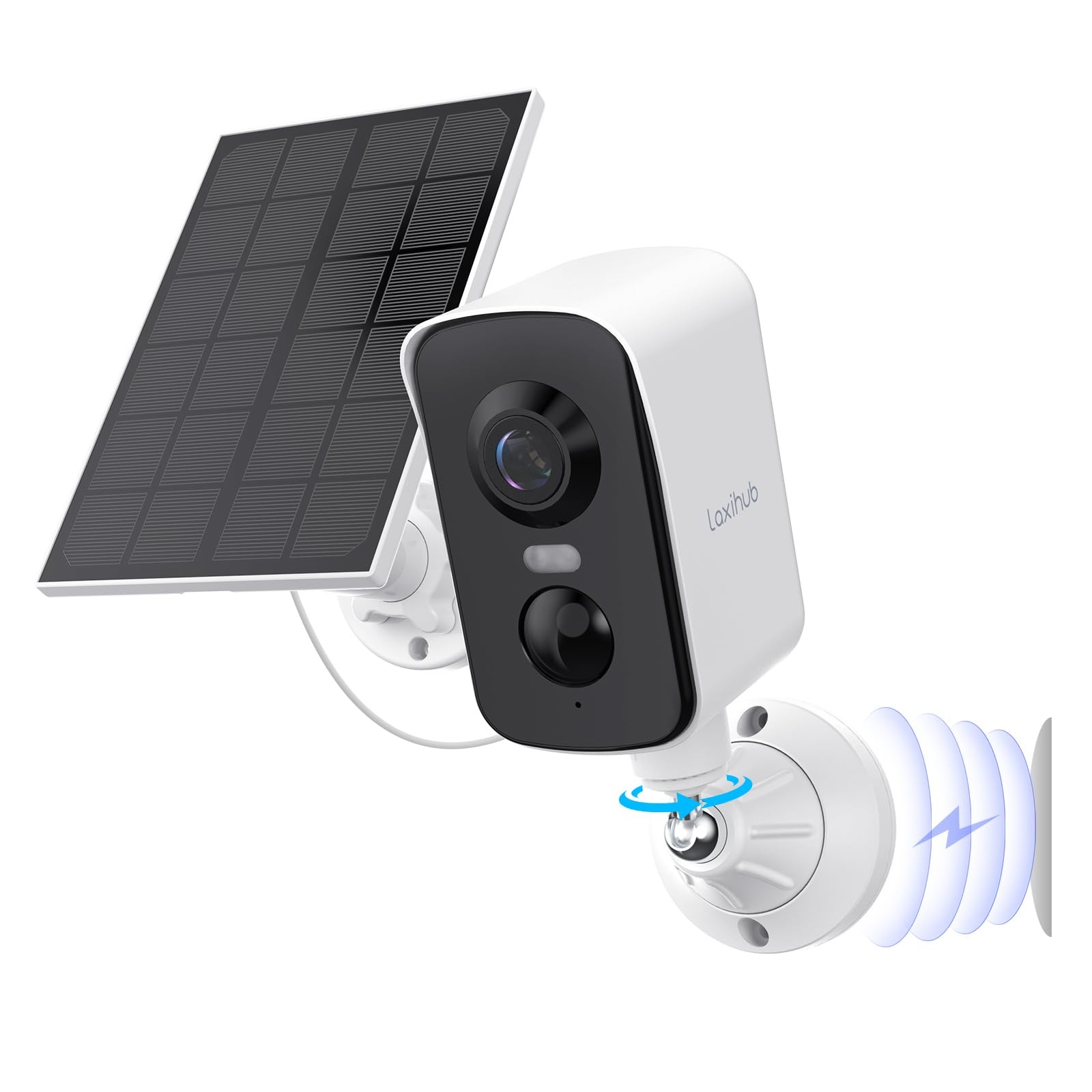 Arenti Solar Camera Outdoor Wireless, 3MP 2K with 340° Pan, PIR Detection, Co...