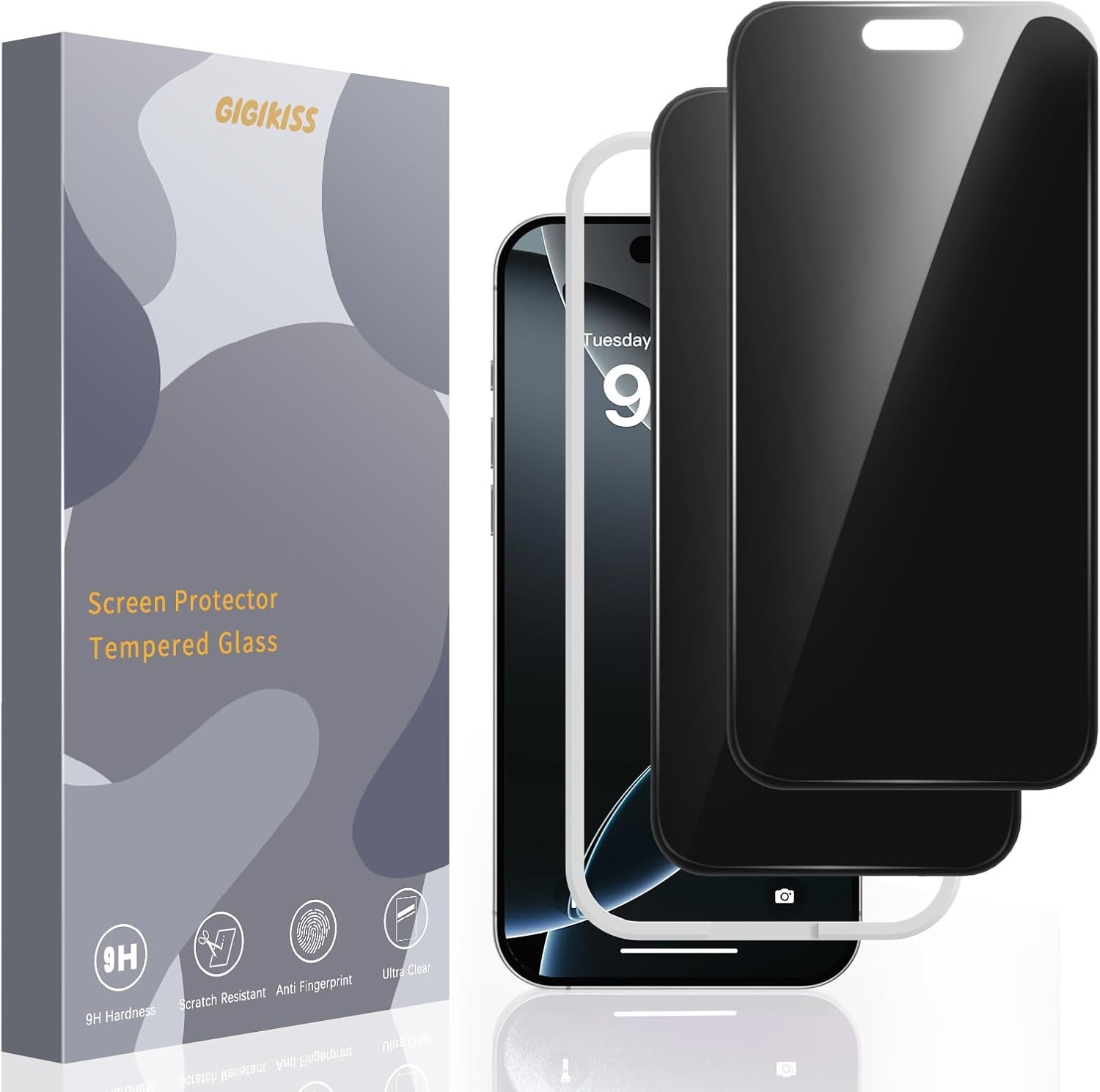 2 Pack Compatible For iPhone 17 Pro Max Privacy Screen Protector, Anti Spy & HD