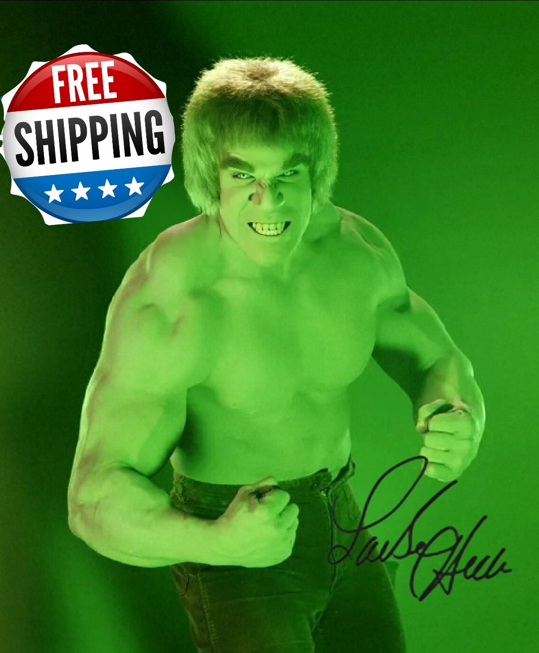 Lou Ferrigno Hulk Signed 8x10 Photo Reprint – Classic TV Hulk – Autograph  