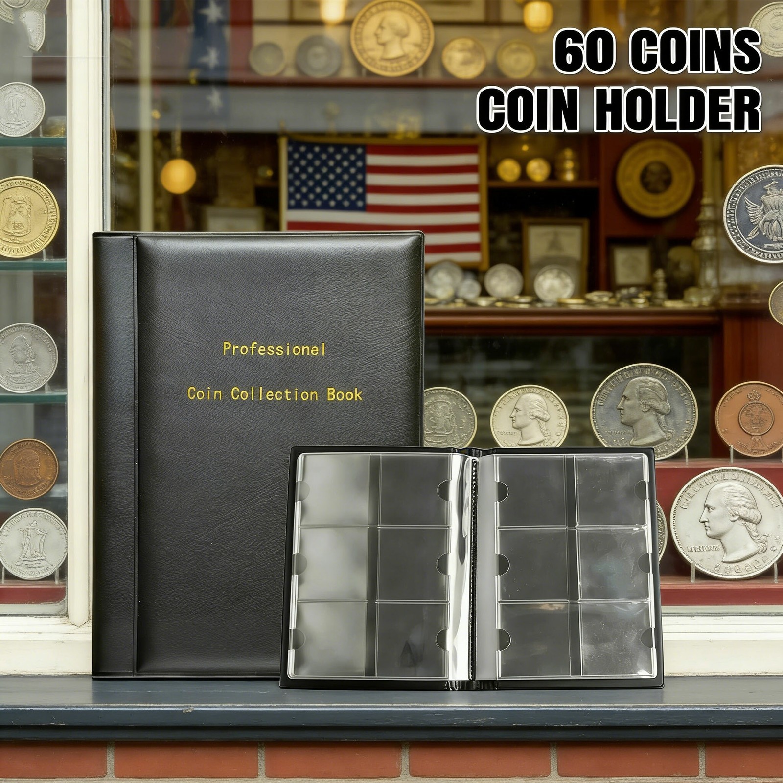 1 Pack Penny Storage Book: 60 Pockets Reliable Coin Stock Collection Album