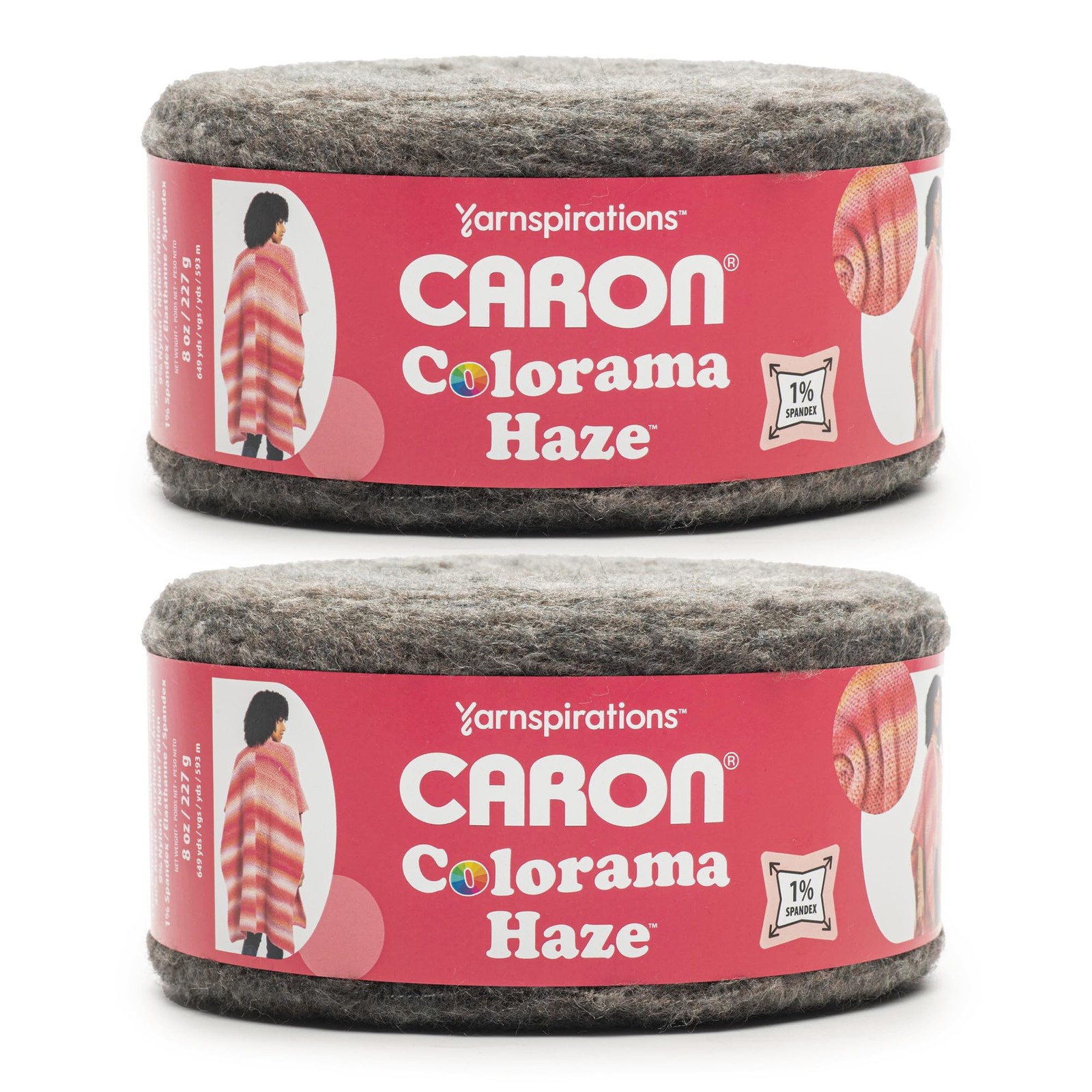 Caron Colorama Haze Midnight Yarn 2-Pack (2x 227g) Soft & Felty Texture