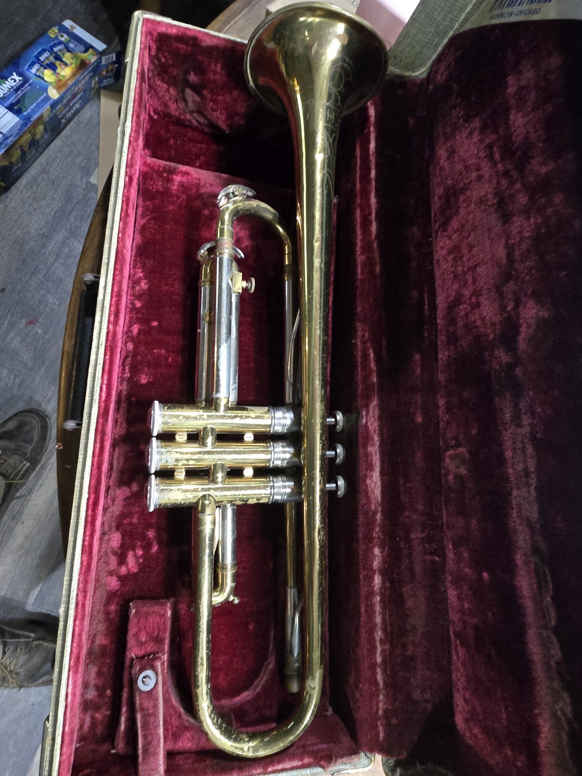 Vintage Gretsch Pathfinder Cornet Or Trumpet W/Brass Horn w/Hard Case - Engraved