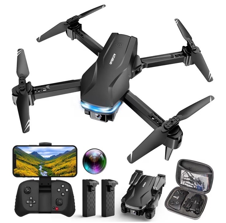 Drones with Camera for Adults 1080P HD Foldable Drone with Carrying Case Dron...