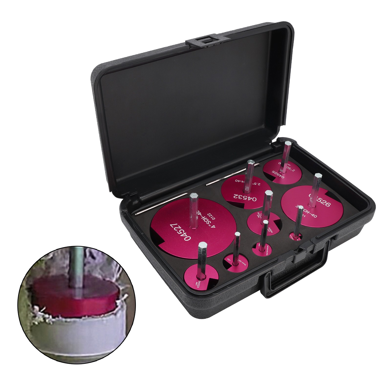 PVC Pipe Reamer Kit 9PCS For 1/2 To 4 Inch Fittings Compatible With Drill