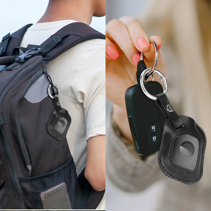 For Tile Pro 2024 PU Protective Cover Case w/ Key Ring Clip Tracker Accessories