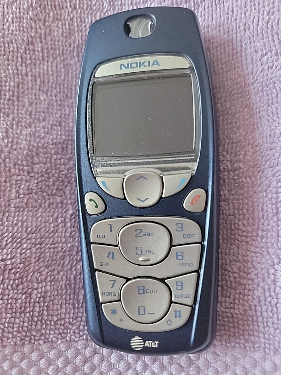 Vintage Nokia 3595 NPM-10 Blue Color Display AT&T GSM Candybar Cellular Phone