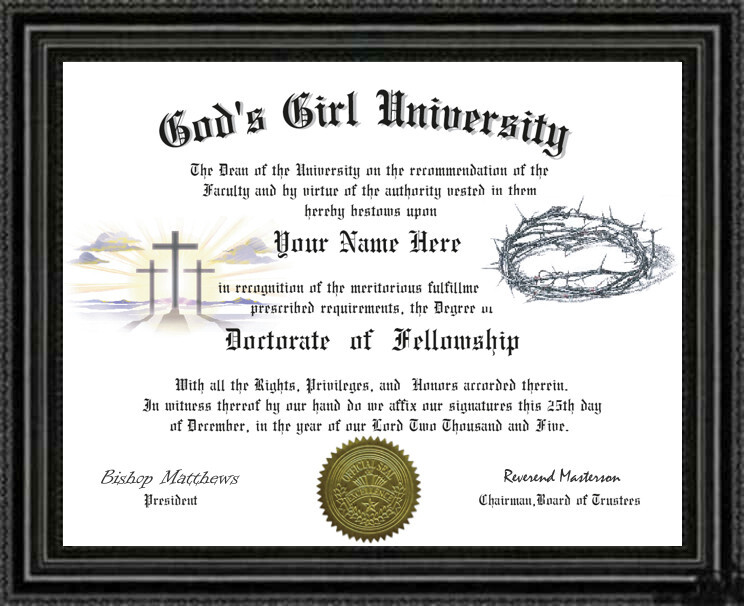 Fellowship Lover's Doctorate Diploma / Degree Custom made & Designed for YOU
